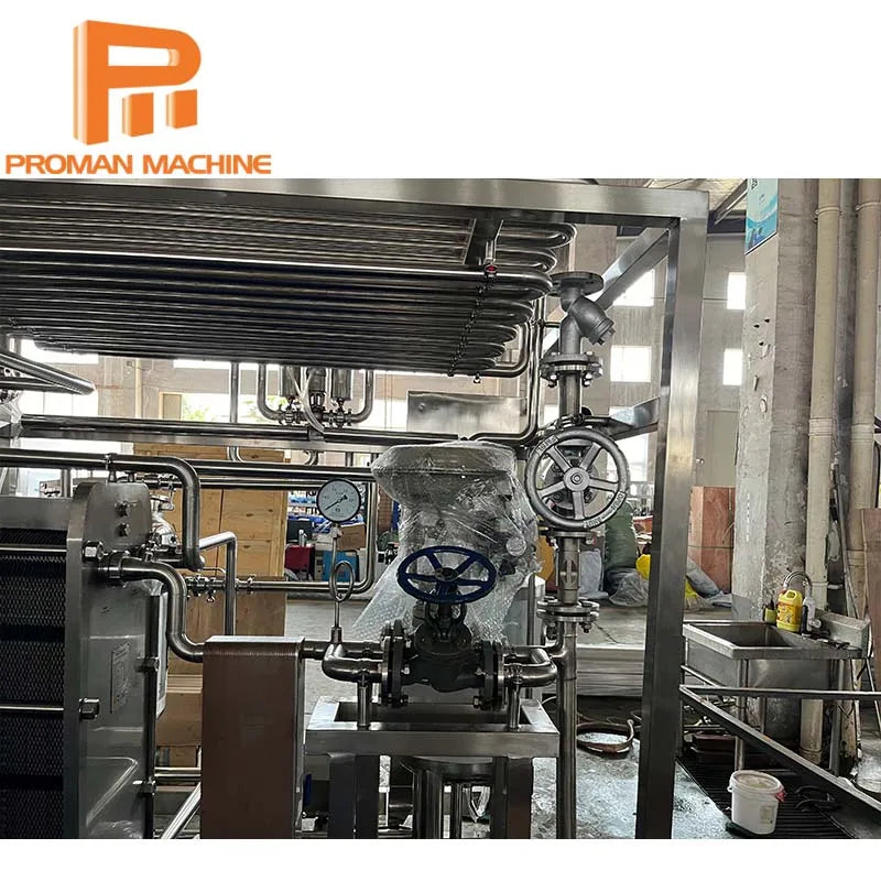 Automatic Small Scale UHT Fruit Juice Sterilizer Machine Plate Type Sterilization Equipment